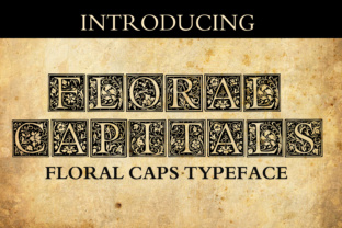 Floral Capitals: A Vintage-Inspired Font for Retro Design