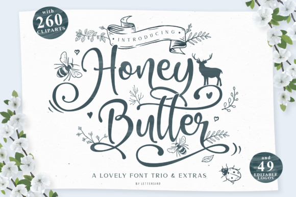 Honey Butter Trio: Elegant Typography for Every Need